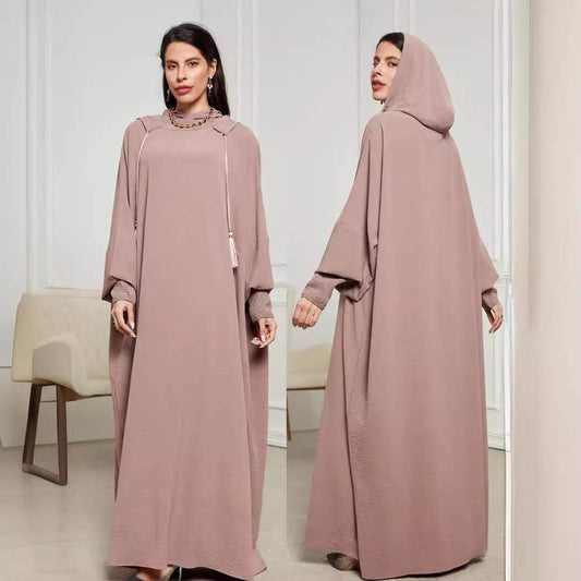 Caped headscarf long dress - Price Value Store