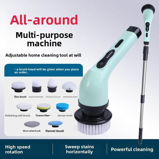 Wireless Long Handle Electric Cleaning Brush Household Handheld Multifunctional Toilet Washing Machine Artifact Cleaning Kitchen Waterproof - Price Value Store