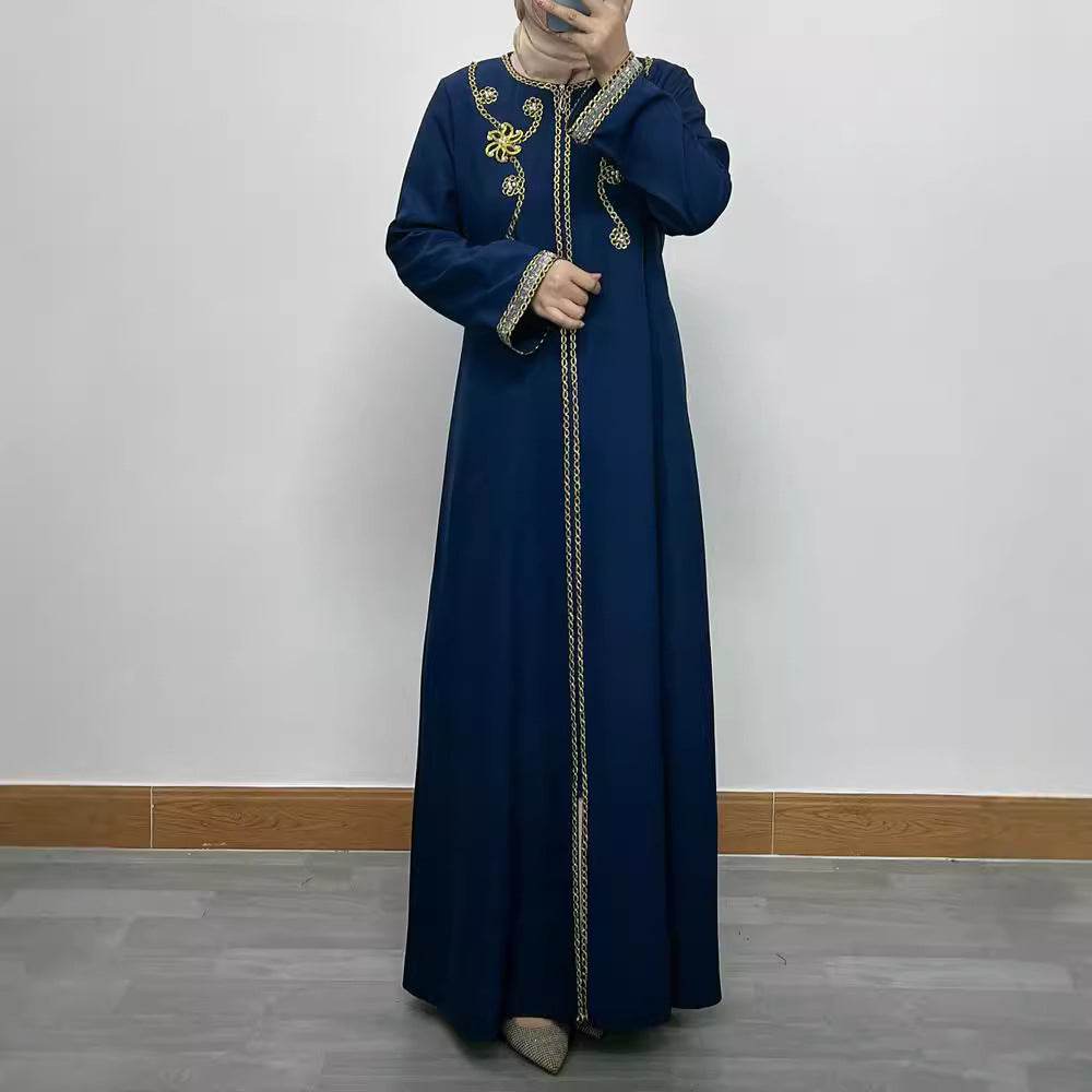 Embroidered floral dress and long robe - Price Value Store