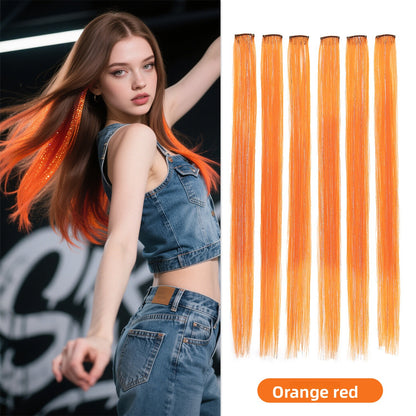 Laser-hung ear-dyed wig pieces