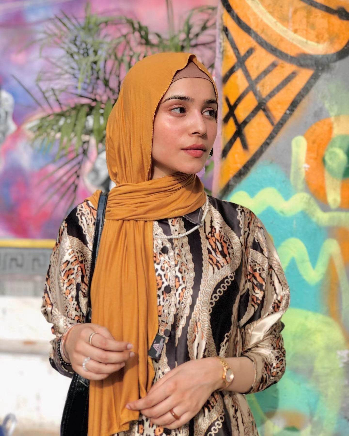 Solid-color lustrous cotton scarf for women - Price Value Store