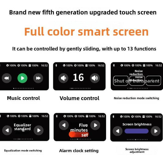 Bluetooth touch color screen headphones - Price Value Store