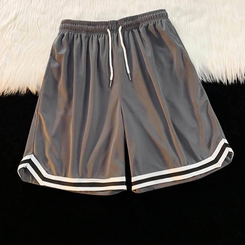 Summer Outer Wear Basketball Sports Shorts Men's Thin Casual Quick-drying Ice Silk Pants Loose All-match Five-point Pants Men's - Price Value Store
