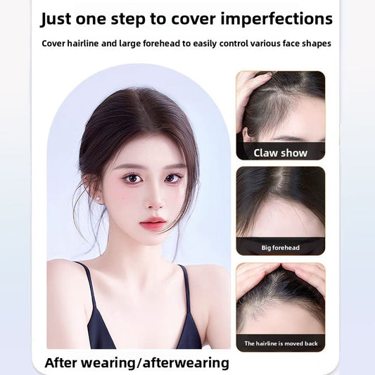 Lightweight and breathable bangs wig pieces for fetal hair