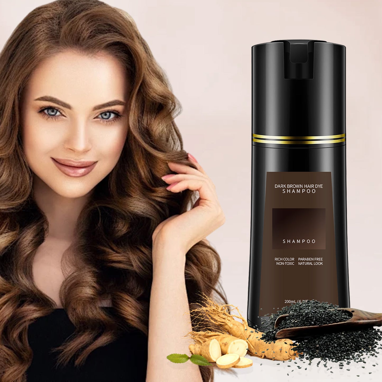 Plant Formula Hair Dye Shampoo 200ml