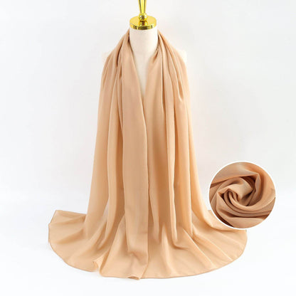 Elegant Pearl Chiffon Scarf for Women - Price Value Store