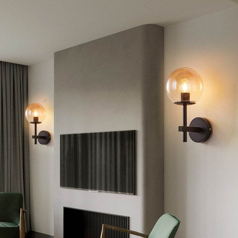 Light Luxury Living Room Electroplated Bedroom Bedside Wall Lamp Modern Creative Sofa Iron Decorative Pendant Background Wall Wall Lamp - Price Value Store