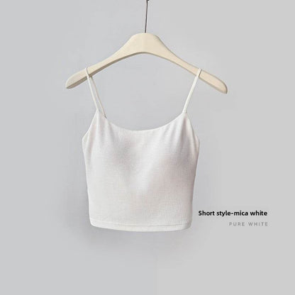 Mulberry Silk Built-in Bra Sling Vest ? Breathable & Lightweight - Price Value Store