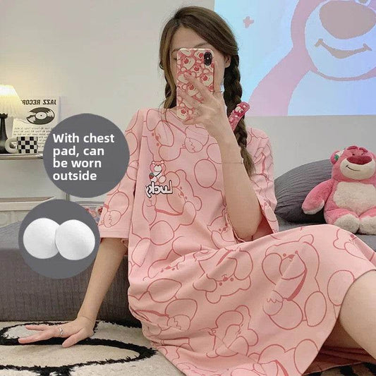 Sleeping dress with short sleeves - Price Value Store