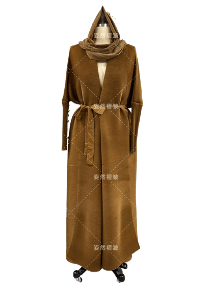 Pleated long-sleeved coat - Price Value Store
