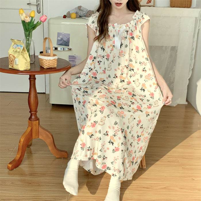Plus-size ice silk nightgown - Price Value Store