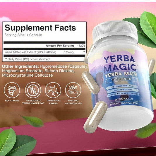 Yerba mate tea capsule bottle - Price Value Store