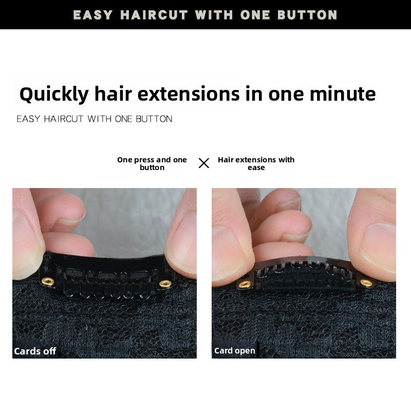 A completely real human hair invisible wig without any trace