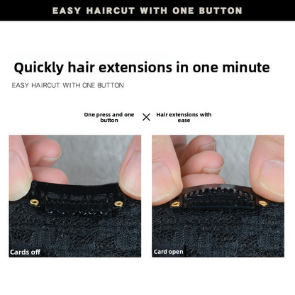 A completely real human hair invisible wig without any trace