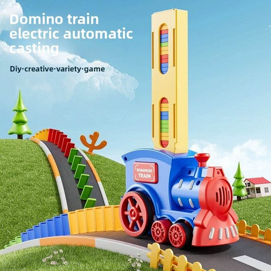 Children's automatic domino distribution train toy - Price Value Store