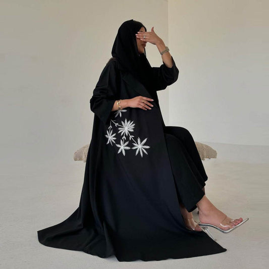 Embroidered cardigan robe - Price Value Store